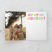 Carte Happy Birthday 3 Photo Folded Greeting Card (Intérieur)