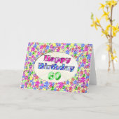 Carte Happy Birthday 60 (Fleur jaune)