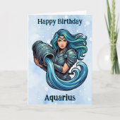 Carte Happy Birthday Aquarius! (Devant)