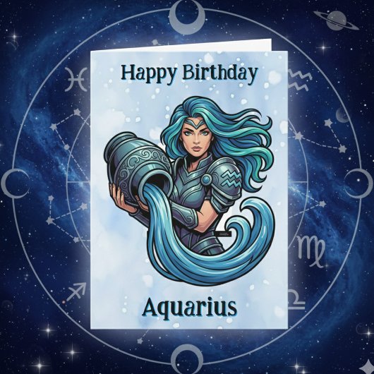 Carte Happy Birthday Aquarius!