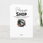 Carte Happy Birthday Aquarius | Inside Coloring Page (Dos)