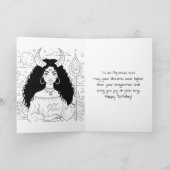 Carte Happy Birthday Aquarius | Inside Coloring Page (Intérieur)
