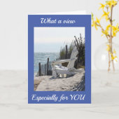 CARTE ***HAPPY BIRTHDAY** BEACH STYLE CARD (Fleur jaune)