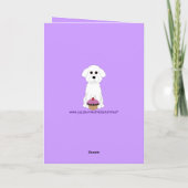 Carte Happy Birthday Bichon (Dos)