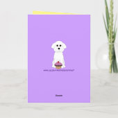Carte Happy Birthday Bichon Frise  (Dos)