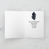 Carte Happy Birthday Biker Motorcycle Custom Name (Intérieur)
