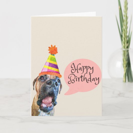 Carte Happy Birthday Boxer Card (Devant)