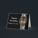 Carte Happy Birthday Brother-in-Law Wild Grey Wolf Head<br><div class="desc">Happy Birthday Custom Name Wild Grey Wolf Head</div>