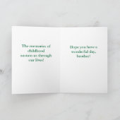 Carte Happy Birthday Brother!  Old tire swing. (Intérieur)