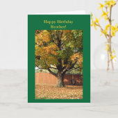 Carte Happy Birthday Brother!  Old tire swing. (Fleur jaune)