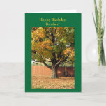 Carte Happy Birthday Brother!  Old tire swing.<br><div class="desc">Happy Birthday Cards,  greetings for a brother.   Wonderful old tire swing brings back shared childhood memories.  Being on a Maple tree in the fall is an added bonus!   Thank  you for your purchases!</div>