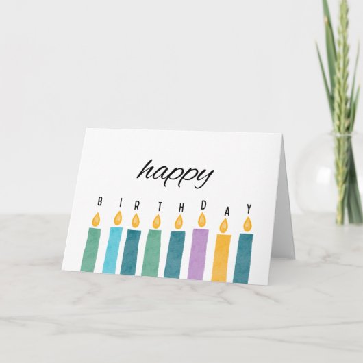 Carte Happy Birthday Candle (Devant)