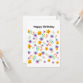 Carte Happy Birthday Card (Devant/Arrière en situation)