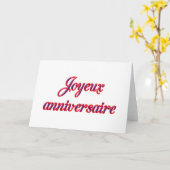 Carte Happy Birthday card (Fleur jaune)