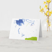 Carte Happy Birthday card by 4 year old (Fleur jaune)