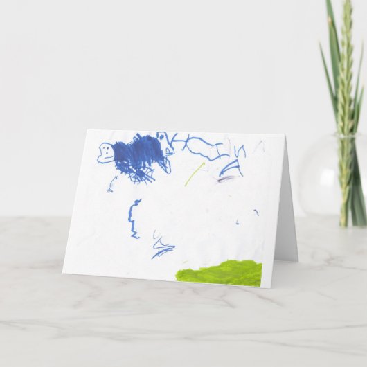 Carte Happy Birthday card by 4 year old (Devant)