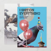 Carte Happy Birthday Card for Pigeons (Devant / Derrière)