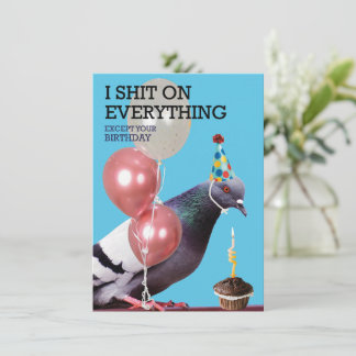 Carte Happy Birthday Card for Pigeons