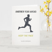 Carte happy birthday card runner (Fleur jaune)