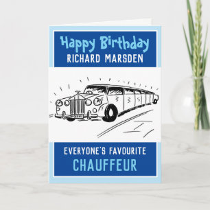 Carte Happy Birthday Chauffeur or Driver
