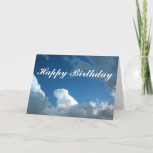 Carte Happy Birthday clouds