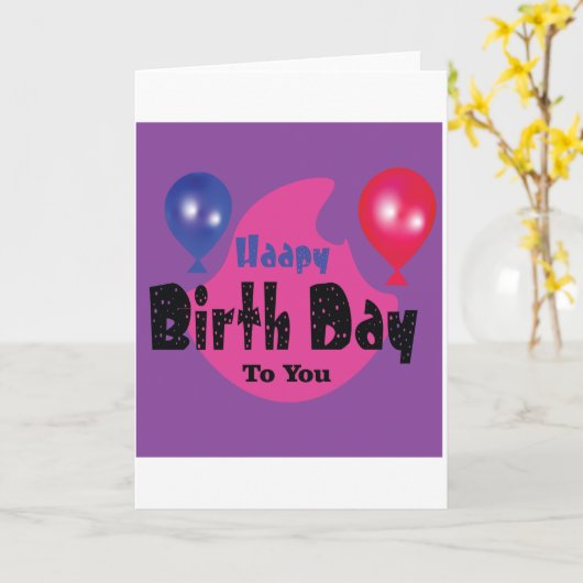 Carte Happy Birthday – Colorful Celebration Party Design (Fleur jaune)