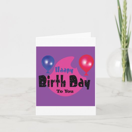 Carte Happy Birthday – Colorful Celebration Party Design (Devant)