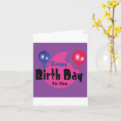 Carte Happy Birthday – Colorful Celebration Party Design (Fleur jaune)