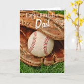 Carte Happy Birthday Dad Baseball with Mitt (Fleur jaune)