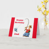 Carte HAPPY BIRTHDAY *DAD* FAVORITE FISHERMAN Card (Fleur jaune)