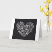 Carte Happy birthday design (Fleur jaune)