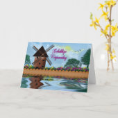 Carte Happy Birthday Dutch - Joyeux anniversaire (Fleur jaune)