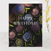 CARTE HAPPY BIRTHDAY FLOWERS GOOD GREETINGS  (Fleur jaune)