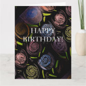 CARTE HAPPY BIRTHDAY FLOWERS GOOD GREETINGS  (Devant)