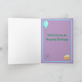 Carte Happy Birthday Folded Greeting Card (Intérieur)