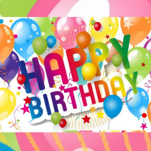 Carte Happy Birthday Folded Greeting Card