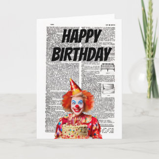 Carte HAPPY BIRTHDAY from the Clown