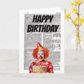 Carte HAPPY BIRTHDAY from the Clown (Fleur jaune)