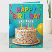 Carte Happy Birthday Funfetti Card (Devant)