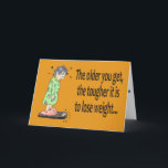 Carte Happy Birthday Funny Humor Lose Weight Card<br><div class="desc">A funny way to get a giggle about getting older with this whimsical Happy Birthday card by Kerra Lindsey!</div>