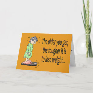 Carte Happy Birthday Funny Humor Lose Weight Card