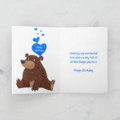 Carte Happy Birthday Grandson Balloon Bear (Intérieur)