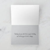 Carte Happy Birthday Grandson Desert Gray Fox (Intérieur)