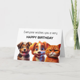 Carte Happy Birthday Greetings from everyone