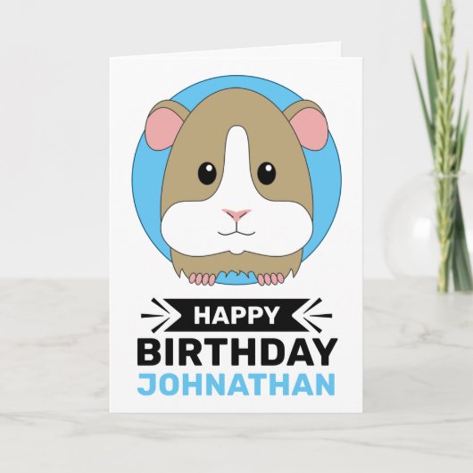 Carte Happy Birthday Hamster Personnalisé (Devant)