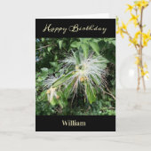 Carte Happy Birthday Men Dad Nature Photo Personalize (Fleur jaune)