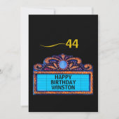 Carte Happy Birthday on a Theater Marquee (Devant)