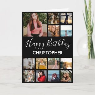 Carte Happy Birthday Photo Collage 13 Photos pour n'impo