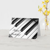 Carte Happy Birthday ! Piano Music Card (Fleur jaune)