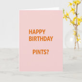 Carte Happy Birthday Pints Fun Card (Fleur jaune)